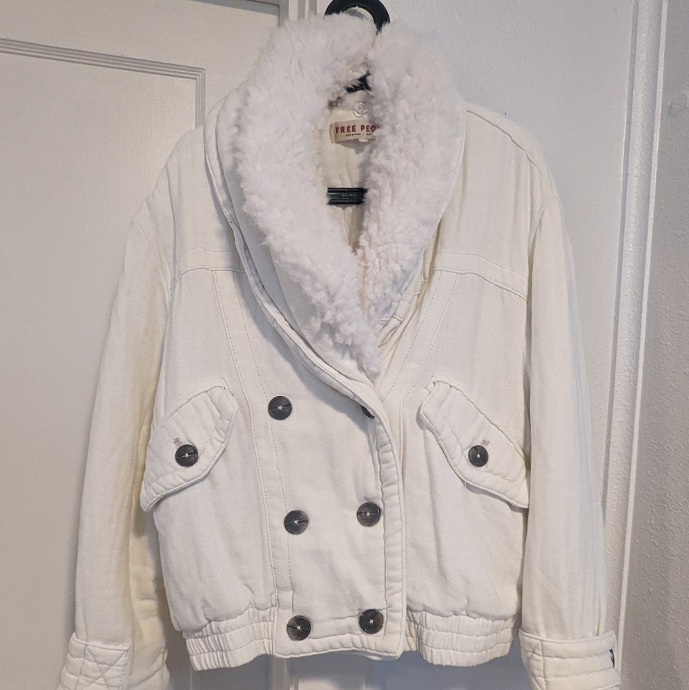 NWT Free People Bomber w/ Removable Fur